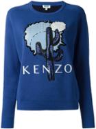 Kenzo Cactus Sweatshirt, Women's, Size: S, Blue, Cotton