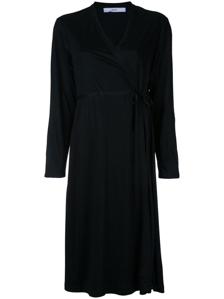 Astraet - Wrap Dress - Women - Cupro - One Size, Black, Cupro