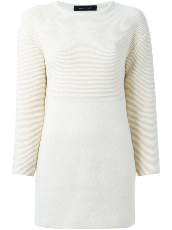 Cédric Charlier Ribbed Sweater, Women's, Size: 40, Nude/neutrals, Cashmere/wool