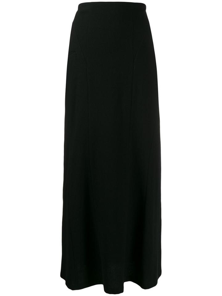 Yohji Yamamoto Knitted Long Skirt - Black