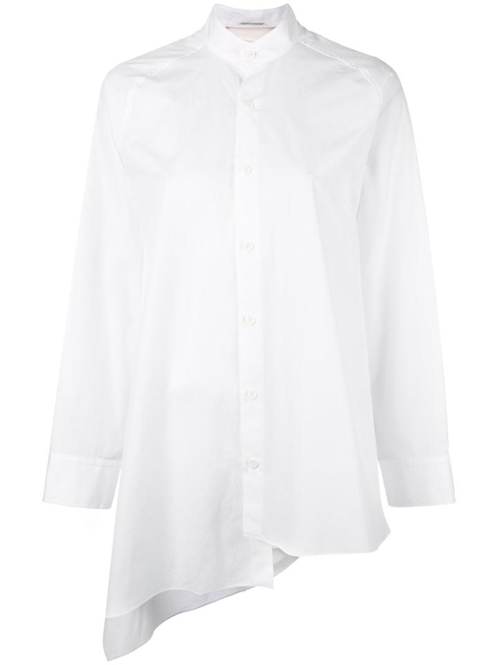 Yohji Yamamoto - Asymmetric Hem Shirt - Women - Cotton - 1, Women's, White, Cotton