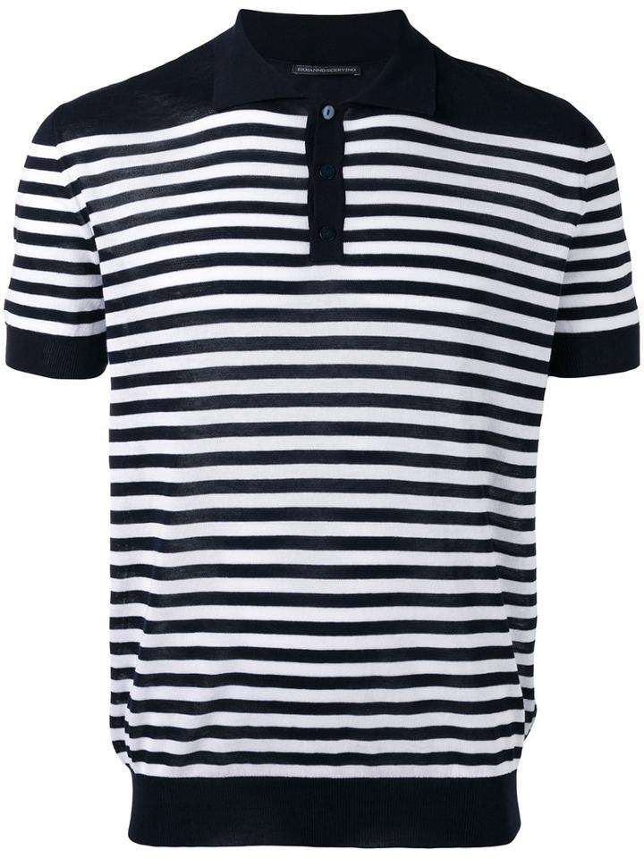 Ermanno Scervino - Striped Polo Shirt - Men - Cotton - 48, Blue, Cotton