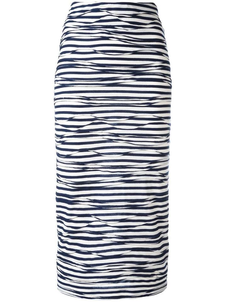 Antonio Marras Striped Skirt, Women's, Size: 40, Blue, Polyester/viscose