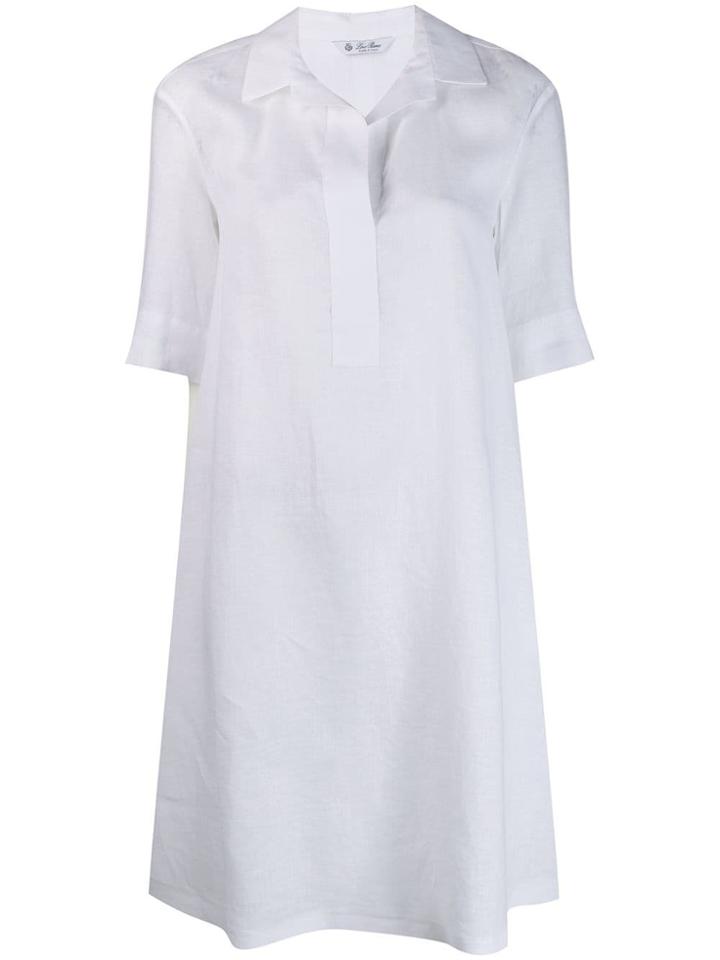 Loro Piana Loose-fit Shirt Dress - White