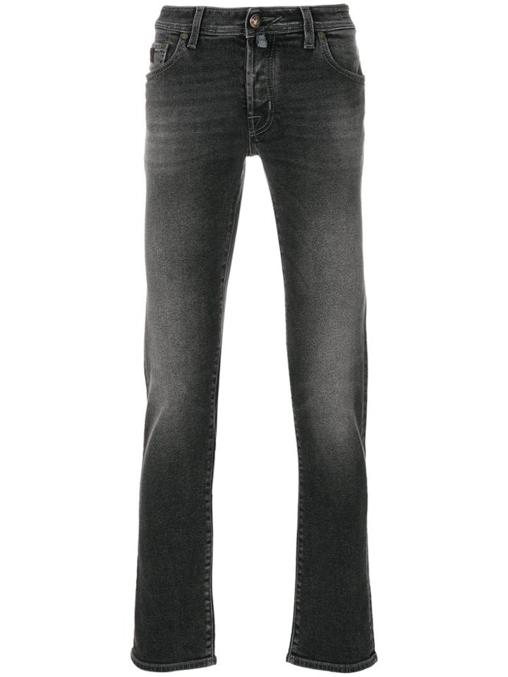 Jacob Cohen Stonewashed Slim-fit Jeans - Grey