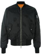 Unravel Distressed Bomber Jacket, Men's, Size: 48, Black, Cotton/polyamide/viscose