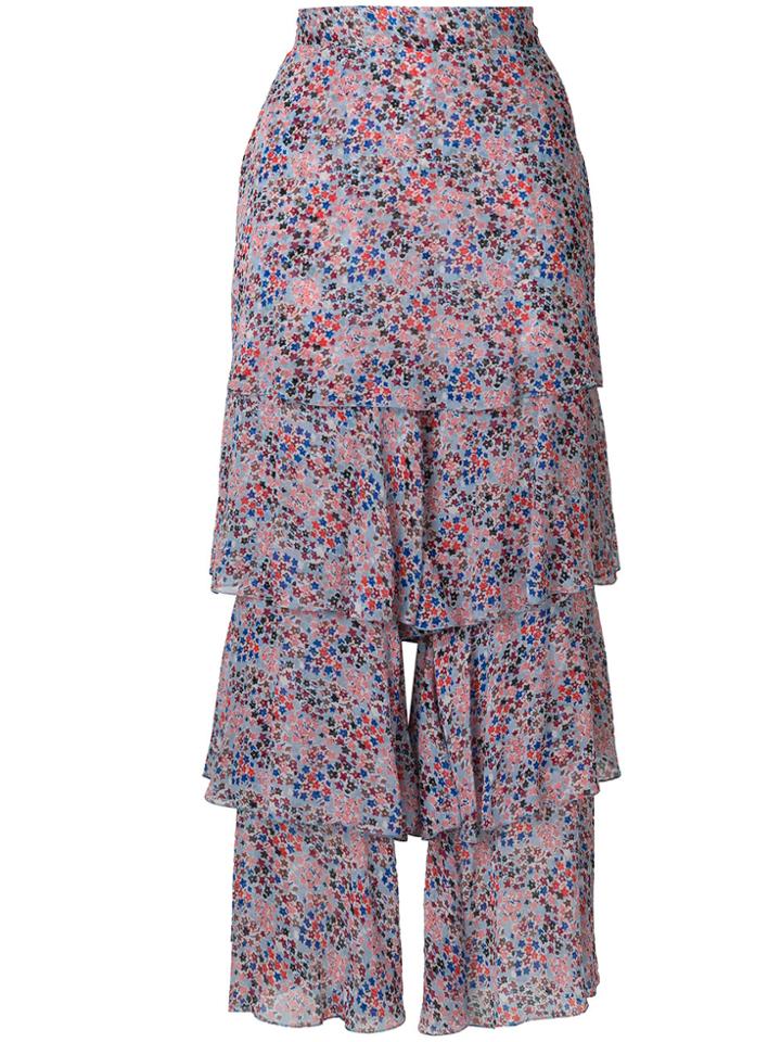 Philosophy Di Lorenzo Serafini Ruffle Flared Trousers - Multicolour