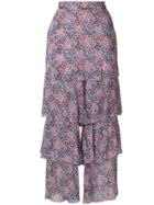 Philosophy Di Lorenzo Serafini Ruffle Flared Trousers - Multicolour