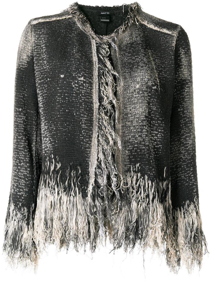 Avant Toi Fringed Detail Jacket - Grey