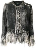 Avant Toi Fringed Detail Jacket - Grey