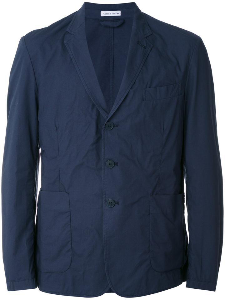 Tomas Maier - Slim-fit Blazer - Men - Cotton/viscose - M, Blue, Cotton/viscose