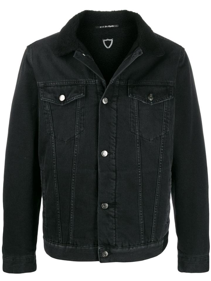 Htc Los Angeles Shearling Denim Jacket - Black