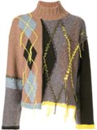 Antonio Marras Asymmetric Roll Neck Sweater - Multicolour