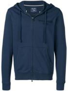 Woolrich Embroidered Logo Zipped Hoodie - Blue