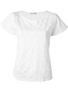 Tsumori Chisato Embroidered T-shirt, Women's, Size: 2, White, Cotton
