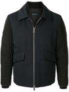 Cerruti 1881 Quilted Sleeve Colour-block Jacket - Blue