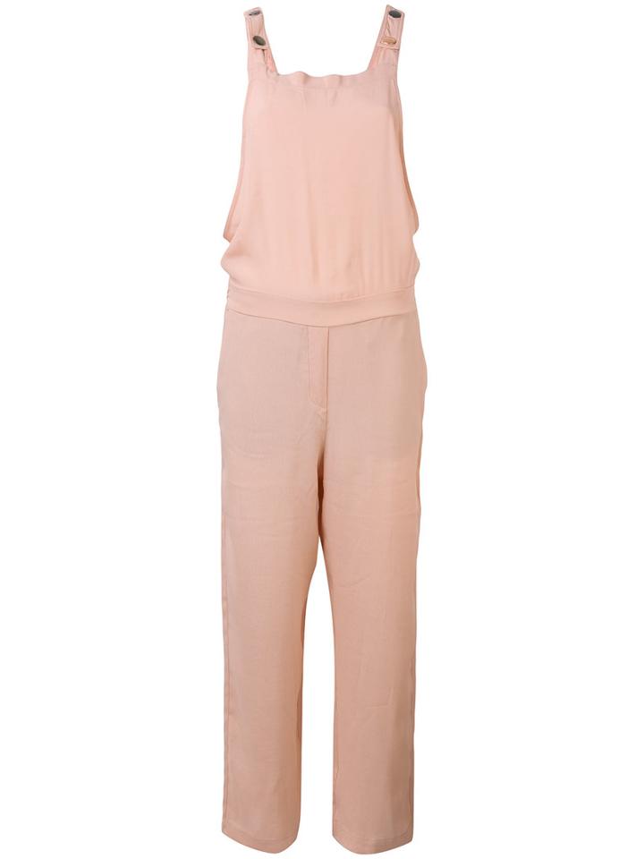 8pm - Plain Dungarees - Women - Viscose - Xs, Pink/purple, Viscose