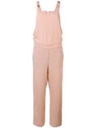 8pm - Plain Dungarees - Women - Viscose - Xs, Pink/purple, Viscose