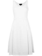 Emporio Armani Perforated Detail Dress, Women's, Size: 40, White, Polyester/spandex/elastane/polyamide