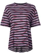 Proenza Schouler Chevron Stripe Short Sleeve T-shirt - Brown