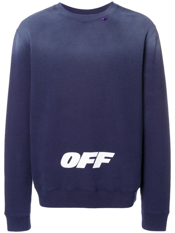 Off-white Faded Logo Sweatshirt - Blue