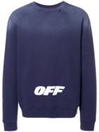 Off-white Faded Logo Sweatshirt - Blue