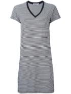 T By Alexander Wang Striped T-shirt Dress - Black