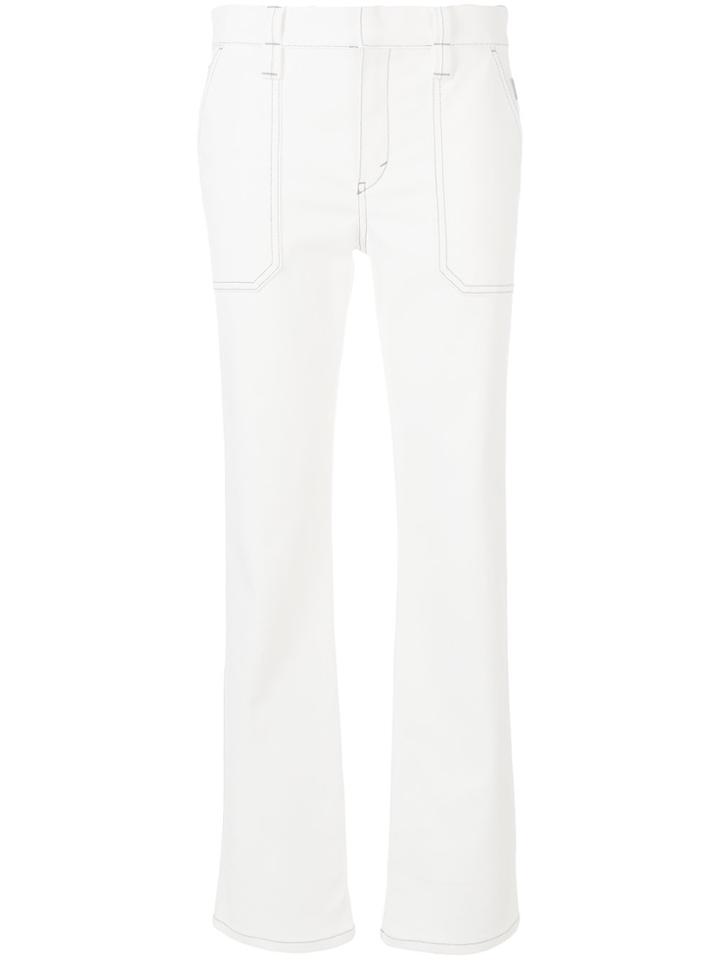 Chloé Exposed Stitch Trousers - White