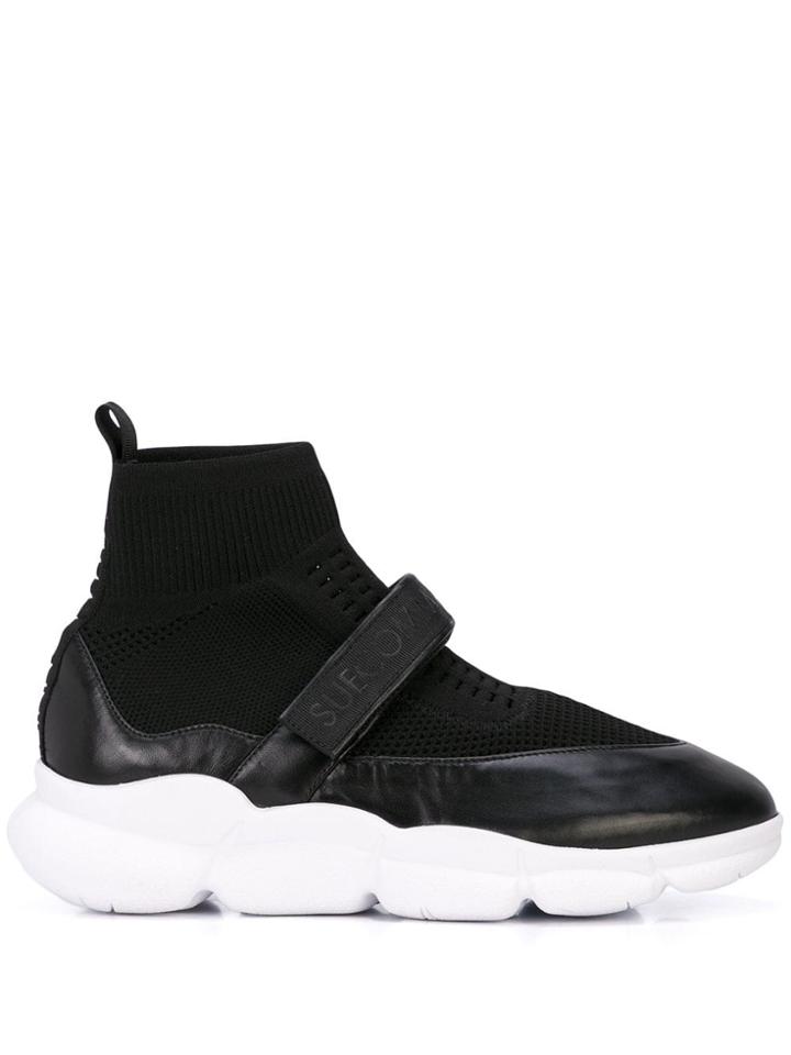 Suecomma Bonnie Logo Lined Hi-top Sneakers - Black