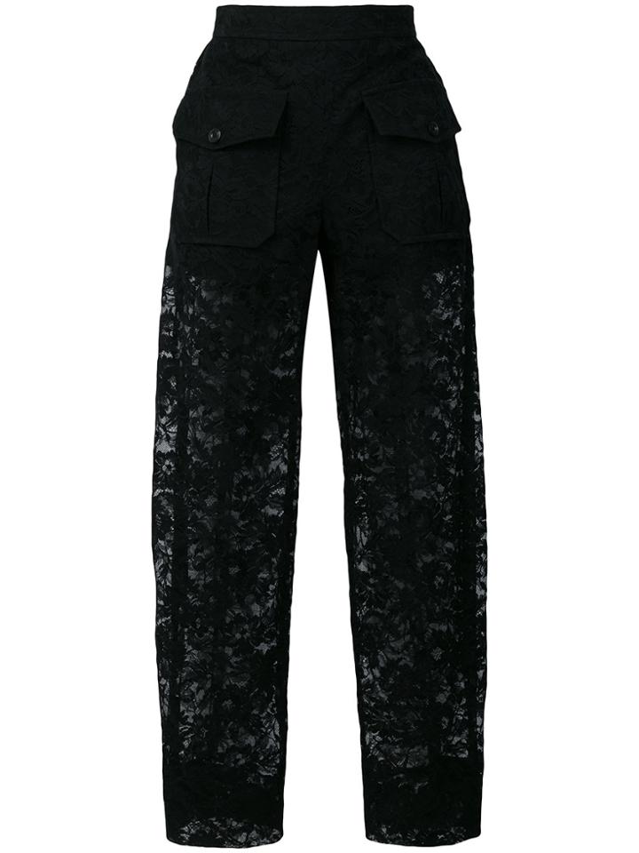 Chloé Sheer Lace Trousers - Black