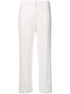 Alexander Mcqueen Cropped Straight-leg Trousers - White