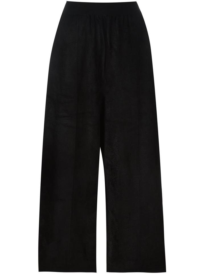 Boboutic Mid-rise Loose-fit Cropped Trousers, Women's, Size: Xs, Black, Viscose/polyamide/spandex/elastane