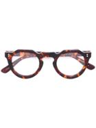 Lesca Round Shaped Glasses - Brown
