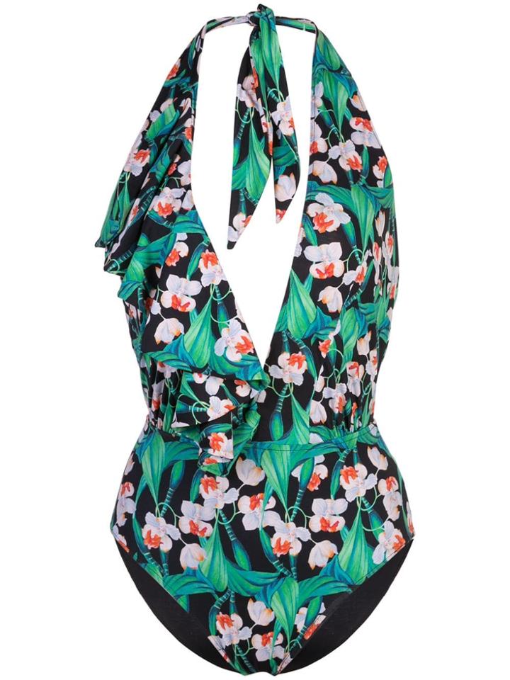 Patbo Floral Halter Swimsuit - Blue