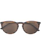 Versace 'pop Chic' Round Sunglasses, Men's, Brown, Acetate/metal