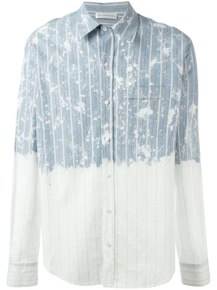 Faith Connexion Contrast Striped Shirt, Size: Small, Blue, Cotton