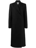 Toteme Double Breasted Coat - Black