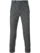 Neil Barrett Tailored Tweed Trousers, Men's, Size: 46, Grey, Virgin Wool/viscose/spandex/elastane/cotton