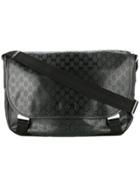 Gucci Vintage Gg Pattern Messenger Bag - Black