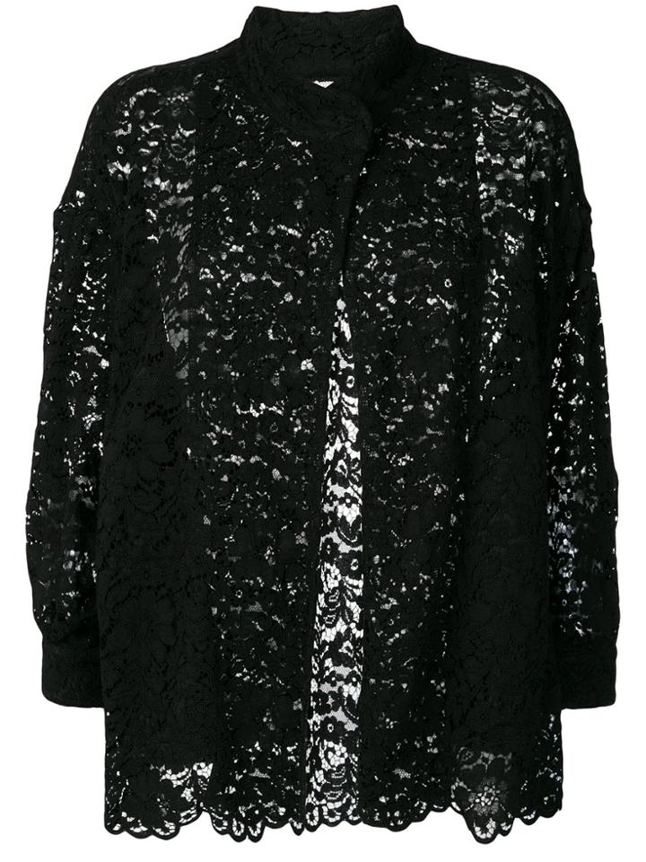 Antonio Marras Lace Band Collar Jacket - Black