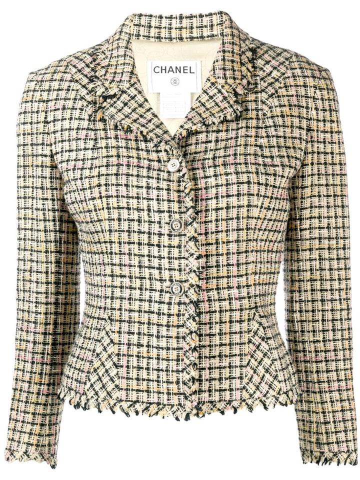 Chanel Pre-owned 2003's Tweed Slim-fit Jacket - Neutrals