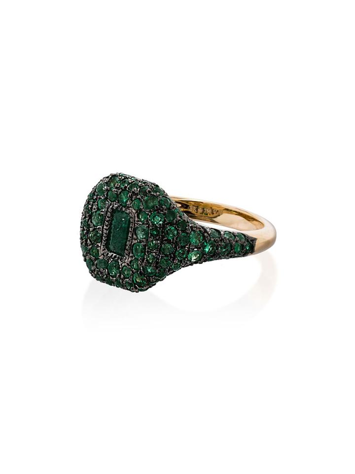 Shay 18k Yellow Gold Emerald Ring - Metallic