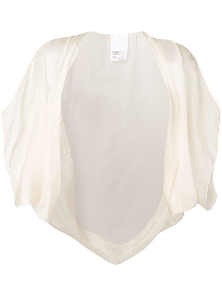 Max Mara Silk Shawl Top - Neutrals