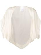 Max Mara Silk Shawl Top - Neutrals