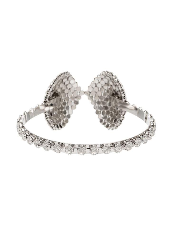 Alessandra Rich Silver Tone Crystal-embellished Headband