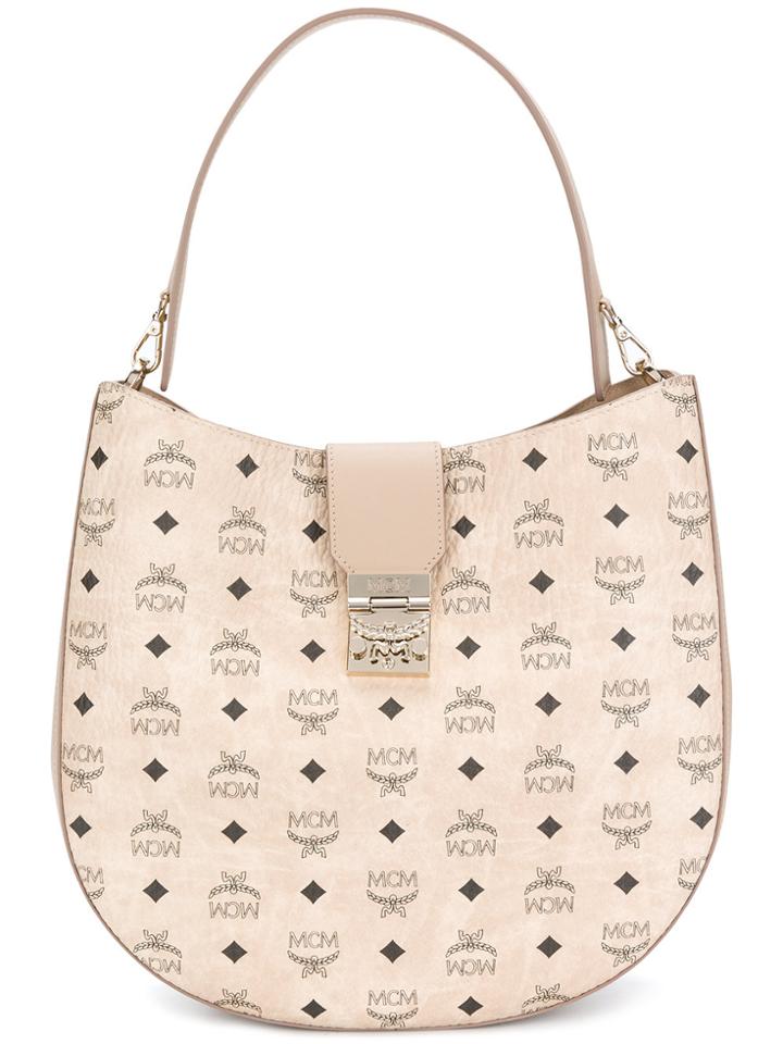 Mcm Large Patricia Hobo Bag - Nude & Neutrals