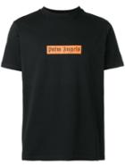 Palm Angels Logo Print Boxy T-shirt, Men's, Size: Large, Black, Cotton
