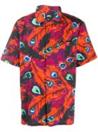 Stussy Peacock Print Shirt - Red