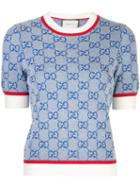 Gucci Gg Knitted Top - Blue
