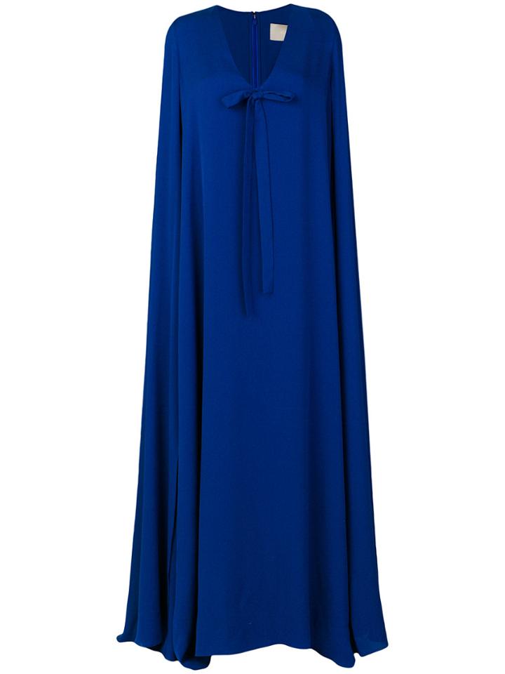 Elie Saab Cape Long Dress - Blue